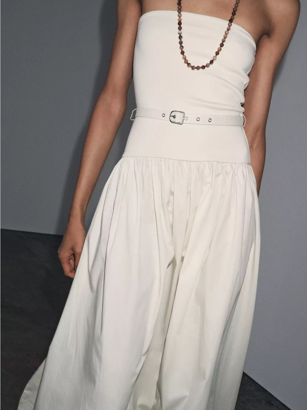 Zara Belted Combination Dress